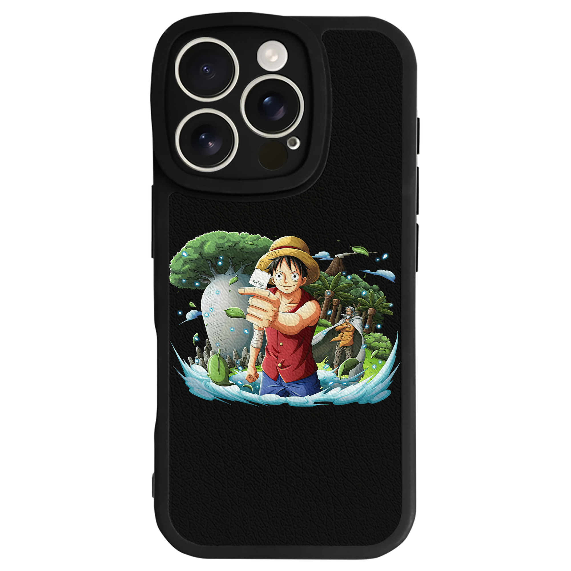 （画像用） ワンピース モンキー・D・ルフィ ONE PIECE Monkey D. Luffy 【iPhone 16シリーズ対応】シリコンスマホケース（レザー調） 材質：シリコン